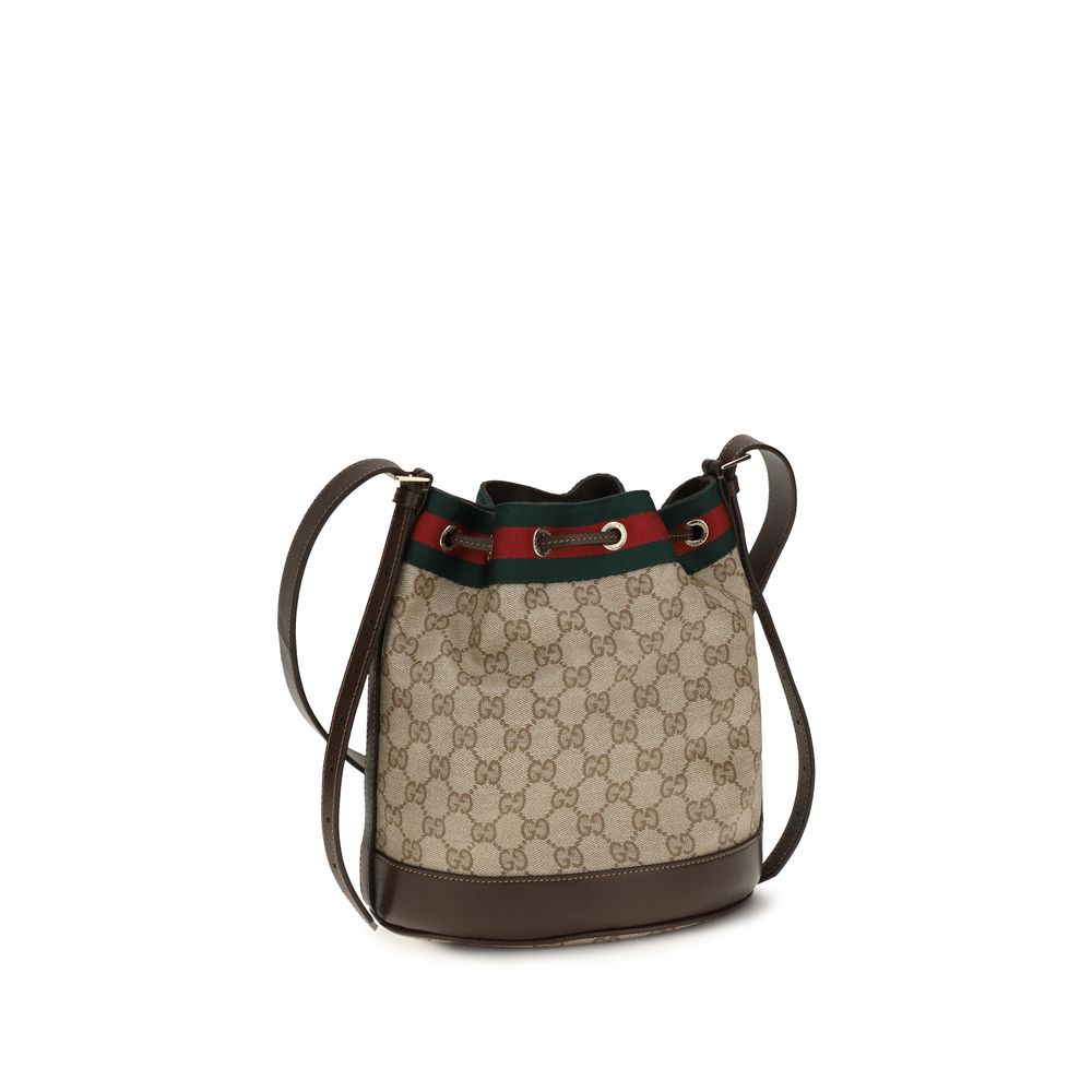 Gucci small Venice Bucket Beige Cotton Handbag