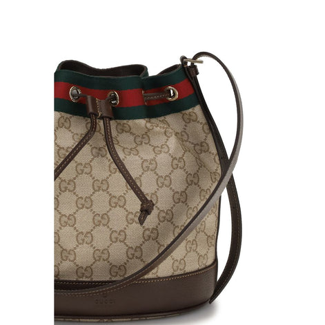 Gucci small Venice Bucket Beige Cotton Handbag