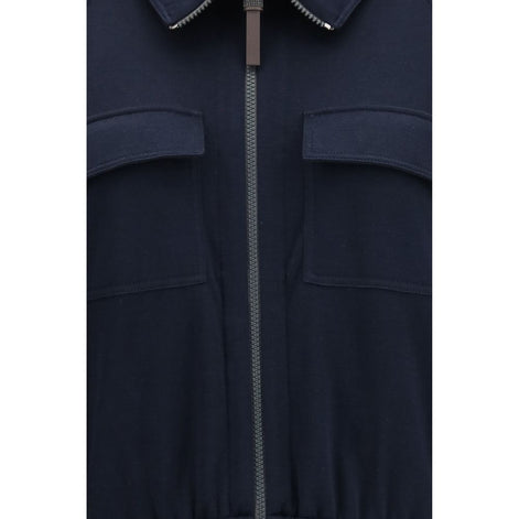 Brunello Cucinelli Blue Cotton Sweatshirt
