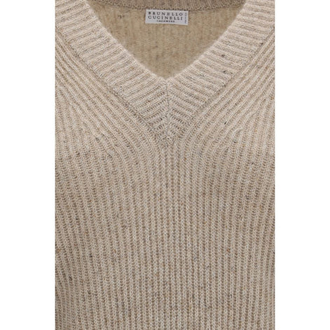 Brunello Cucinelli Beige Cashmere Sweatshirt