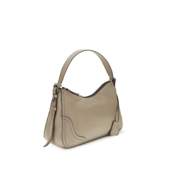 Prada Aimée large Gray Leather Shoulder Bag