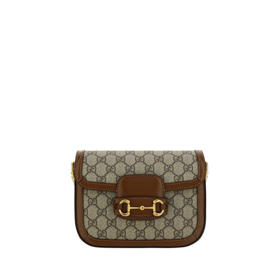 Gucci Horsebit 1955 Brown Polyethylene Shoulder Bag