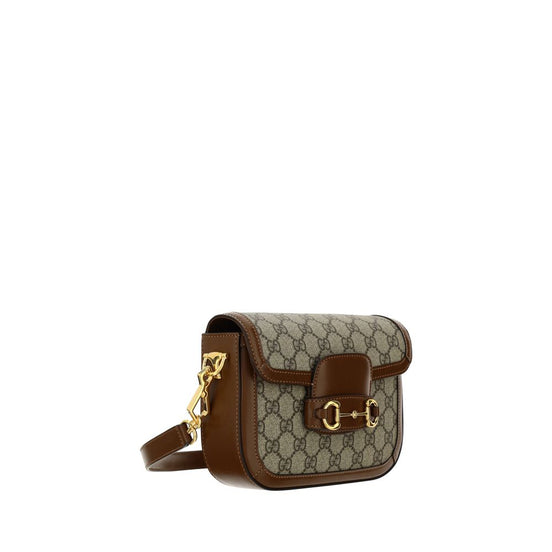 Gucci Horsebit 1955 Brown Polyethylene Shoulder Bag