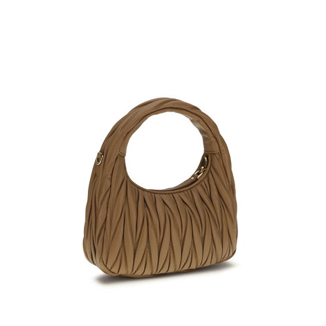 Miu Miu Wander Hobo Beige Lamb Handbag