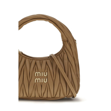 Miu Miu Wander Hobo Beige Lamb Handbag