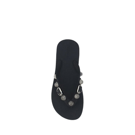 Balenciaga Black Polyester Flat Sandals