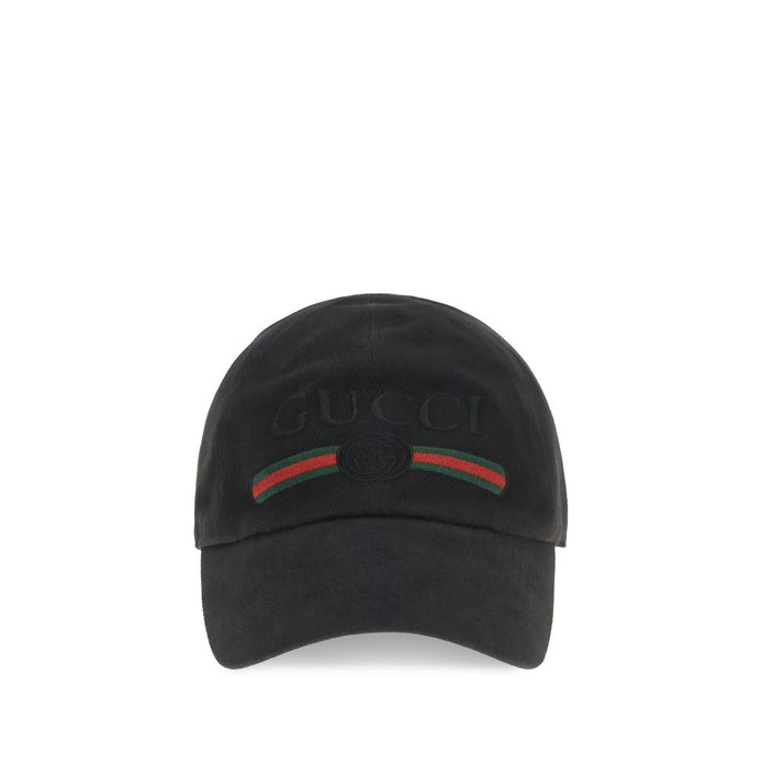 Gucci Black Cotton Cap (Baseball Hat)