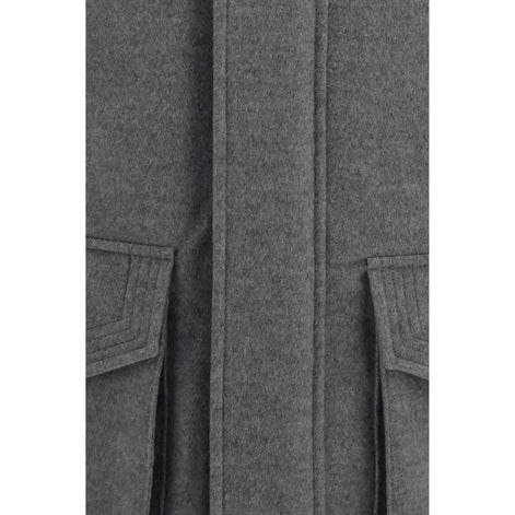 Brunello Cucinelli Gray Cashmere Full-Length Jacket