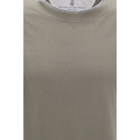 Brunello Cucinelli Bicolor Cotton T-Shirt