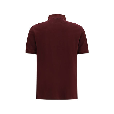 Brunello Cucinelli Bordeaux Cotton Polo Shirt