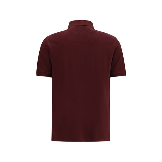 Brunello Cucinelli Bordeaux Cotton Polo Shirt