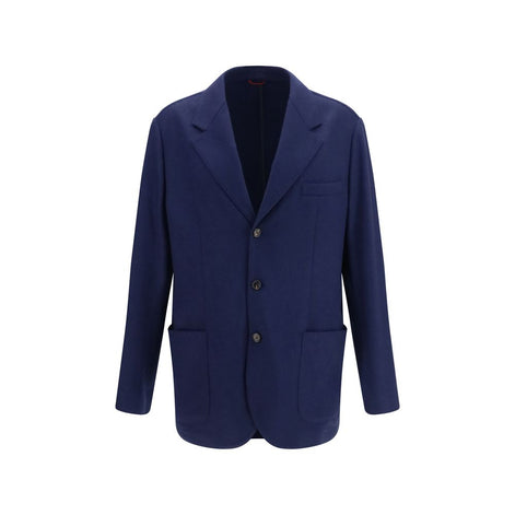 Brunello Cucinelli Blue Cashmere Full-Length Jacket