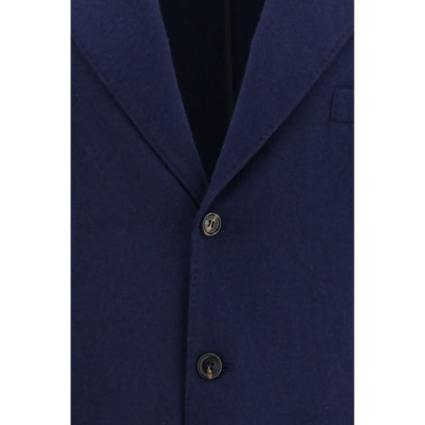 Brunello Cucinelli Blue Cashmere Full-Length Jacket