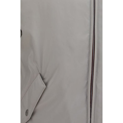 Brunello Cucinelli Gray Polyester Shell Jacket