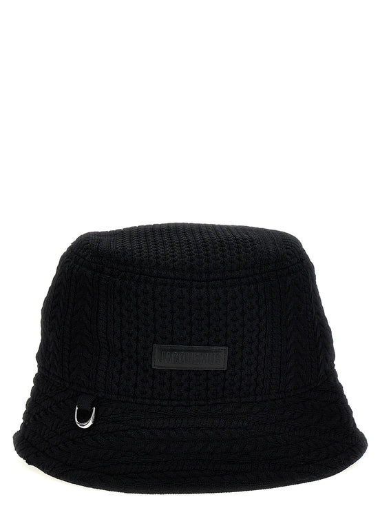 Jacquemus Black Viscose Bucket Hat