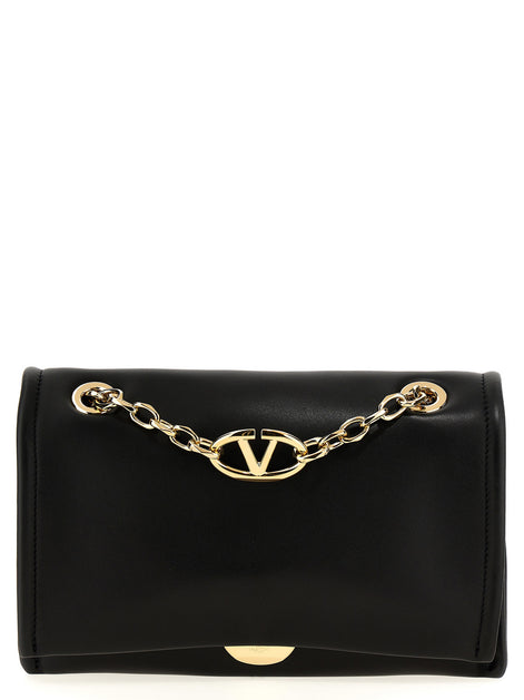 Valentino Garavani Black Lamb Leather Shoulder Bag