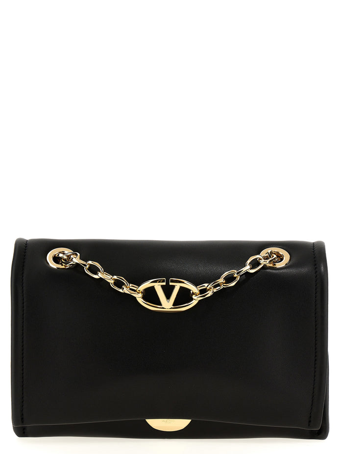 Valentino Garavani Black Lamb Leather Shoulder Bag