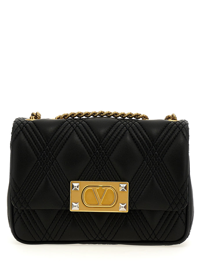 Valentino Garavani Black Lamb Leather Shoulder Bag