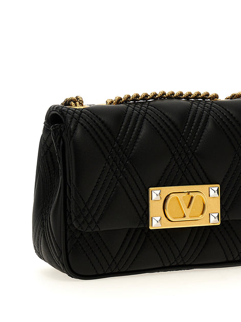 Valentino Garavani Black Lamb Leather Shoulder Bag