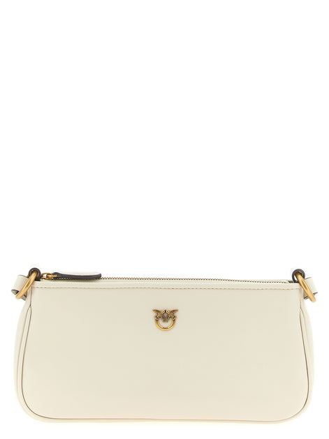 PINKO White Goatskin Crossbody Bag
