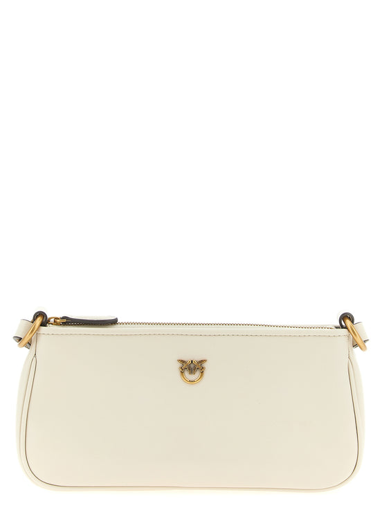 PINKO White Goatskin Crossbody Bag