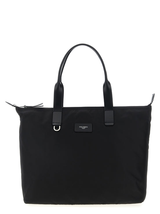 Dolce & Gabbana Black Polyamide Tote Bag