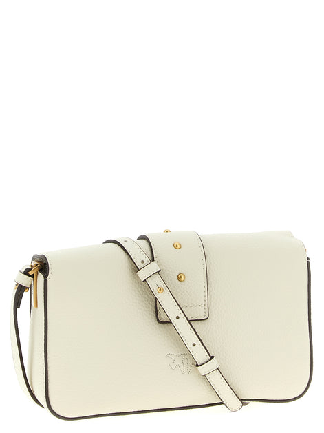 PINKO White Goatskin Crossbody Bag