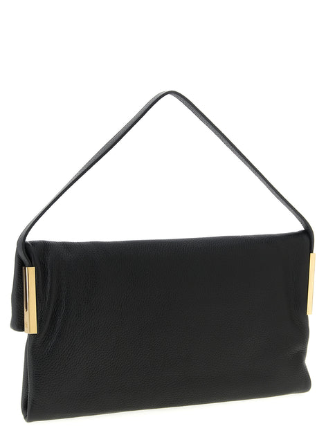 Elisabetta Franchi Black Calfskin Shoulder Bag