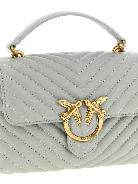 PINKO Gray Lambskin Handbag