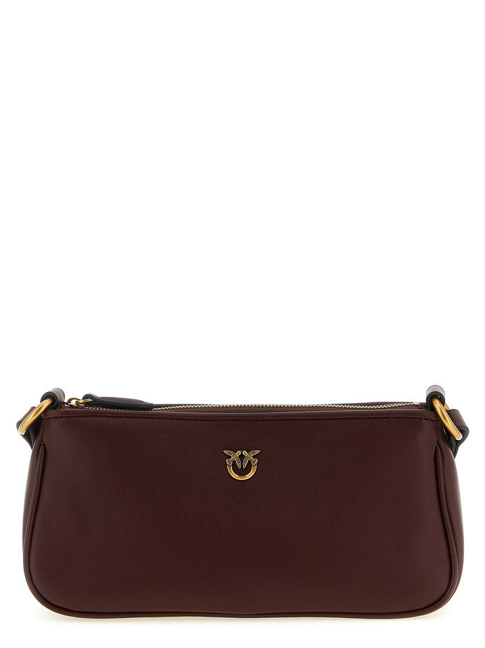 PINKO Bordeaux Cowhide Crossbody Bag