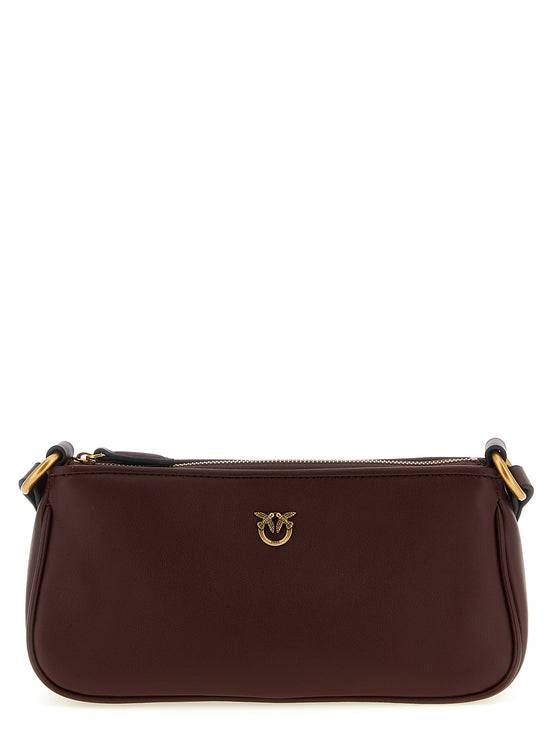 PINKO Bordeaux Cowhide Crossbody Bag