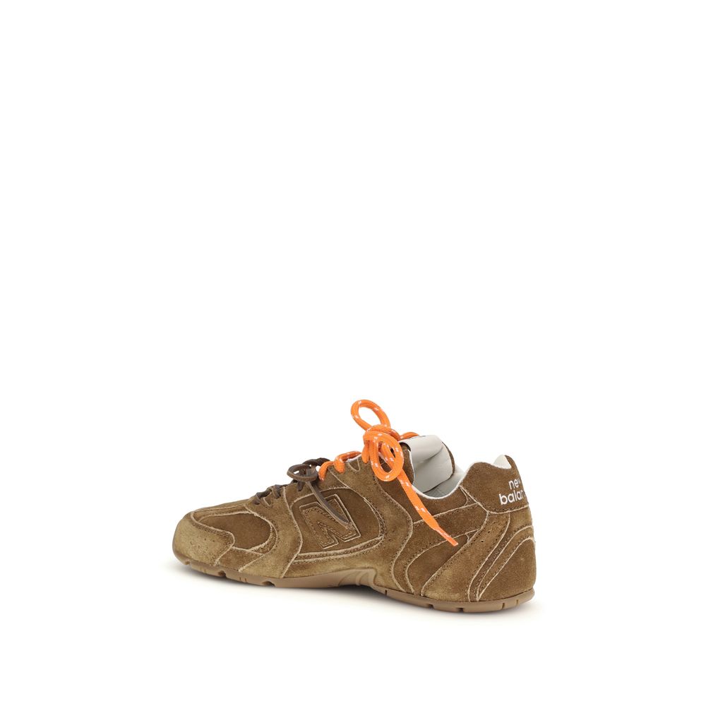 Miu Miu x New Balance 530 SL Brown Leather Athletic Sneakers