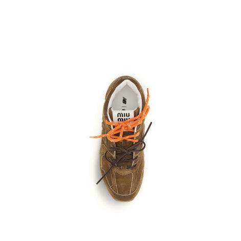 Miu Miu x New Balance 530 SL Brown Leather Athletic Sneakers