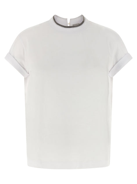 Brunello Cucinelli White Cotton T-Shirt
