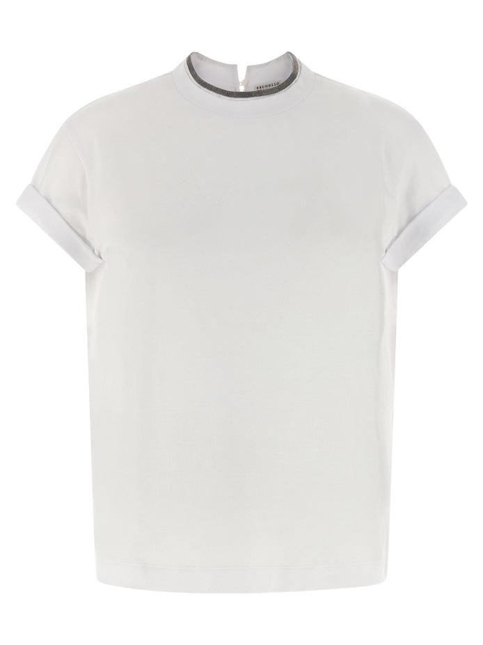 Brunello Cucinelli White Cotton T-Shirt