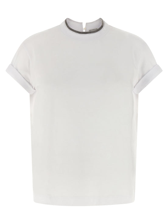 Brunello Cucinelli White Cotton T-Shirt