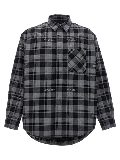 Off-White Gray Cotton Shell Jacket