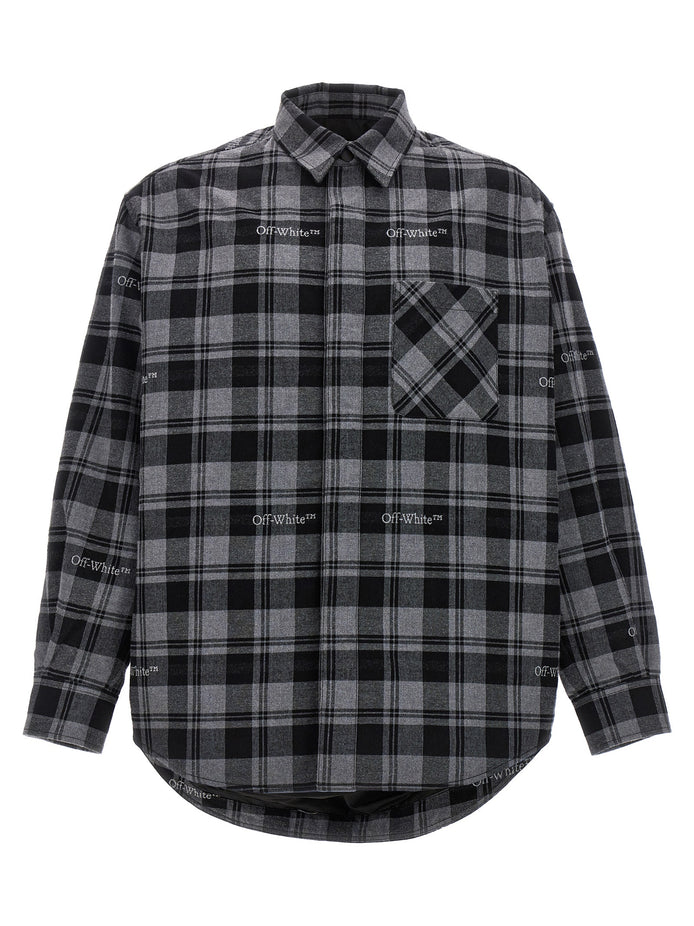 Off-White Gray Cotton Shell Jacket