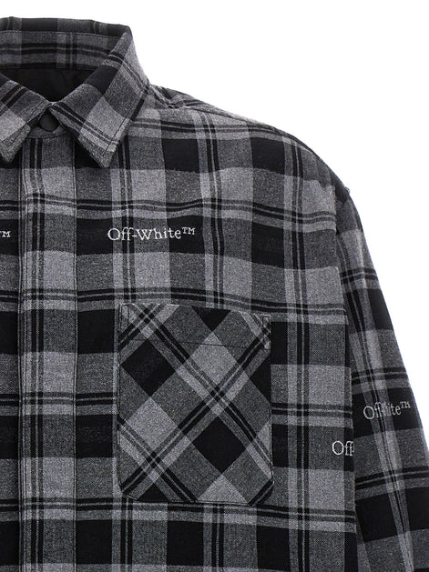 Off-White Gray Cotton Shell Jacket