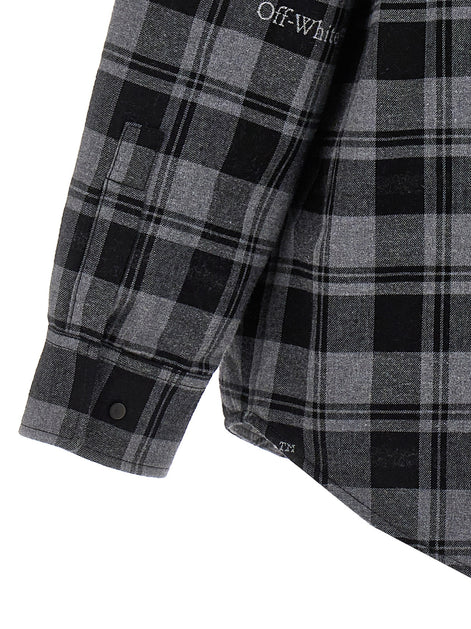 Off-White Gray Cotton Shell Jacket