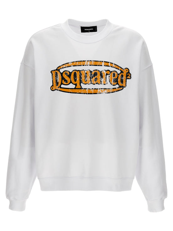 Dsquared² White Cotton Sweatshirt