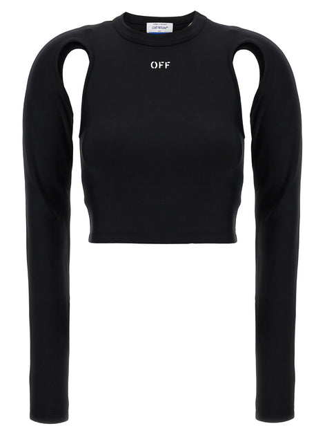 Off-White Black Polyamide Long Sleeve T-Shirt