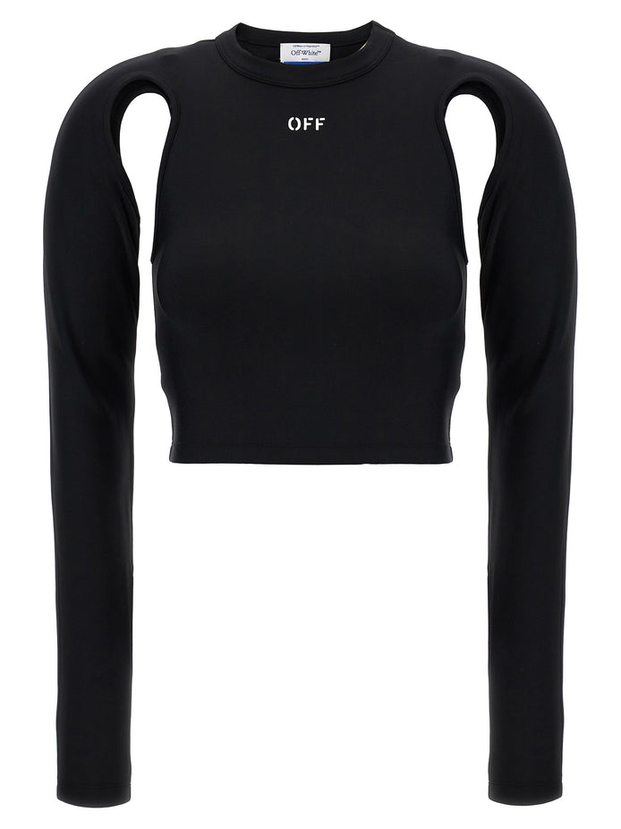 Off-White Black Polyamide Long Sleeve T-Shirt