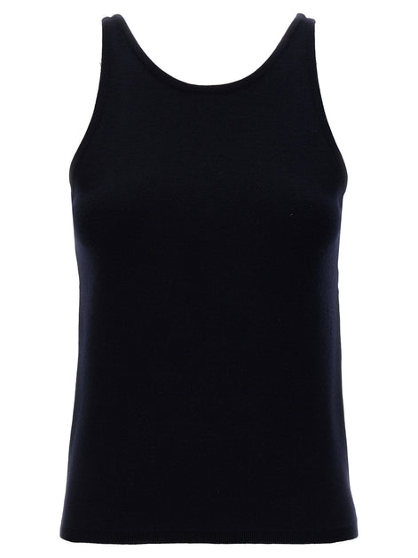 Max Mara Blue Virgin Wool Tank Tops