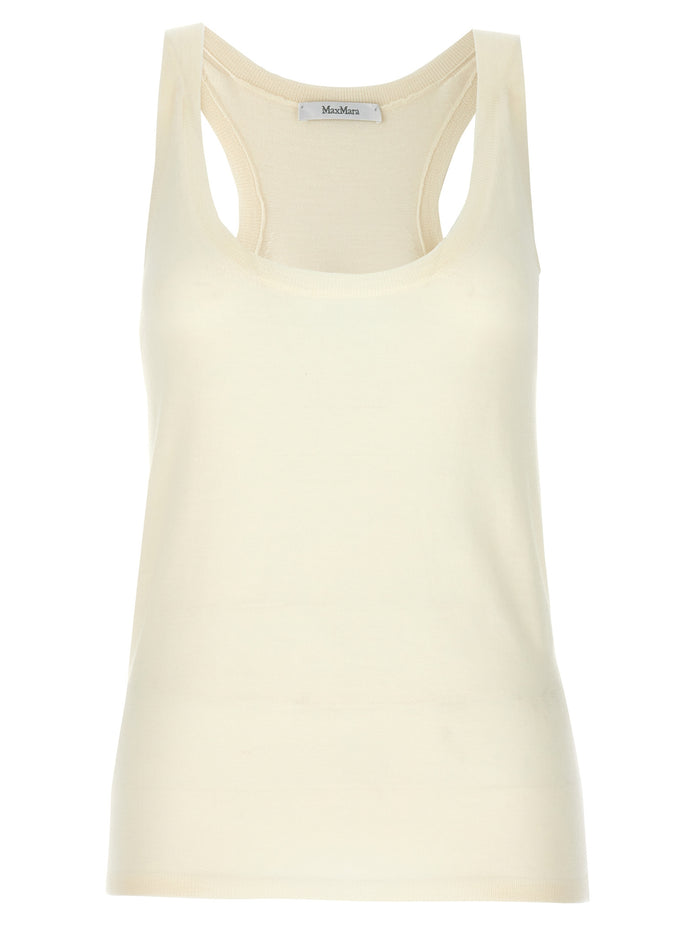 Max Mara White Cashmere Tank Tops