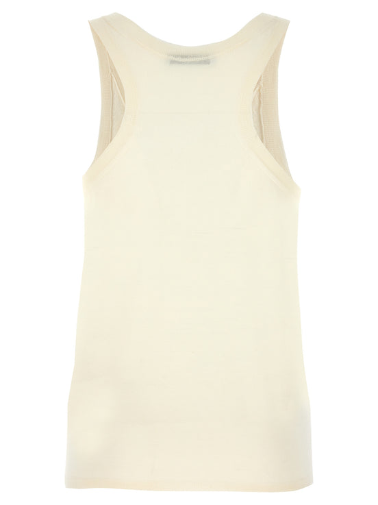 Max Mara White Cashmere Tank Tops