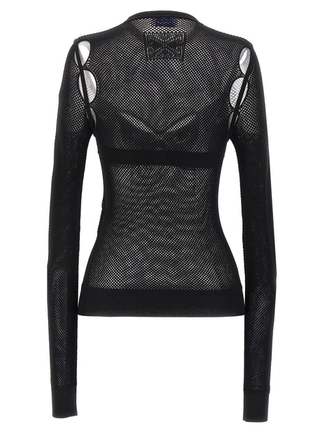 Off-White Black Viscose Tank Tops