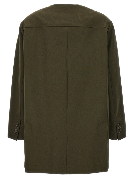 Max Mara Bicolor Cotton Full-Length Jacket