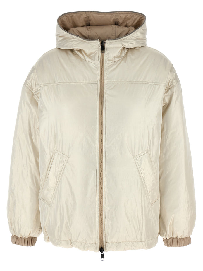 Brunello Cucinelli Beige Polyester Full-Length Jacket