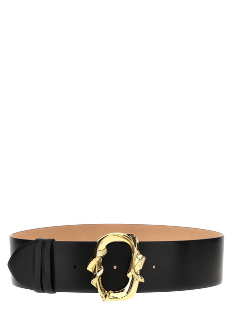 Alexander McQueen Black Cowhide Regular Belt